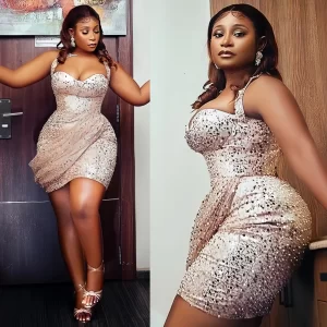 Customized Cocktail Dresses for Women Short Illusion Mini Graduation Dresses Spaghetti Straps Sequined Lace Prom Dresses